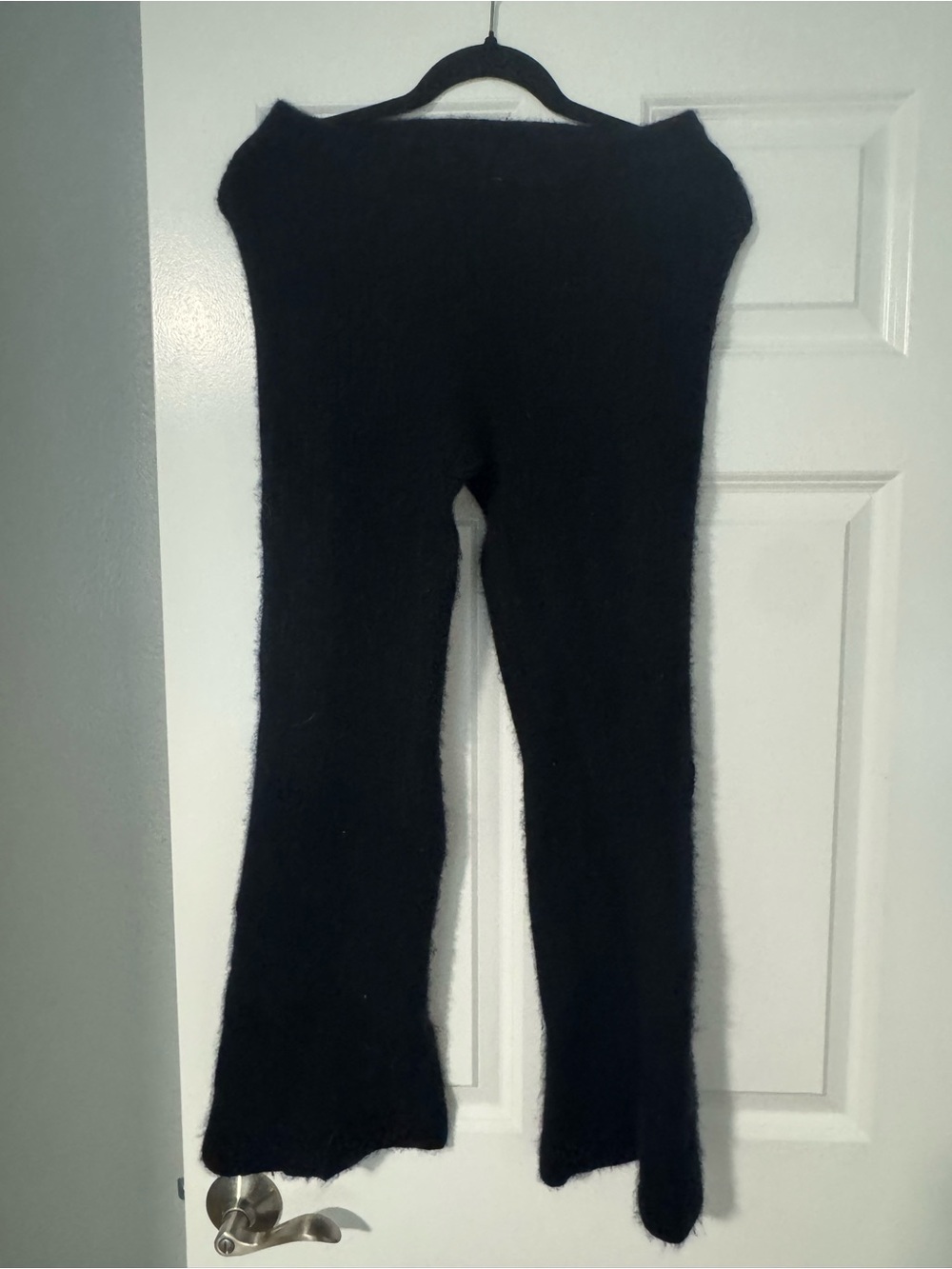 ALO Yoga Black Fuzzy Flared Sweatpants